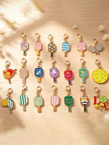 15/20Pcs Sports Enamel Pickleball Keychains, Bulk Funny Key Rings For Men Women, Versatile Bag Wallet Charms, Sport Themed Birthday Party Gifts - Multicolor - View 11