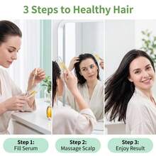 1pc Head Massage Essential Oil Infusion Comb, Head Massage Tool, Elastic Roller Transparent Liquid Dispensing Comb, Scalp Care Massage Comb - Multicolor - View 7