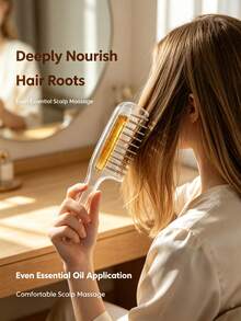 Scalp Oil Dispensing Comb, Hair Root Serum Applicator, Refillable Hair Treatment Comb, Massage Roller Teeth Hair Comb, Home Scalp Care Tool, Liquid Hair Oil Distribution Comb, Portable Hair Essential Oil Applicator - Upgraded Version - View 7