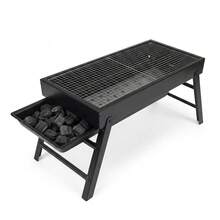 Parrilla Asador Grill Plancha Plegable Portátil  Practica Para Viajes - Negro - Ver 5