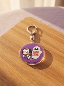 6pcs Cute Halloween Spooky Character Acrylic Keychains, Halloween Costume Pendant, Backpack And Car Key Accessories, Gift For K-Pop Fans, Gift For Friends, Halloween Exquisite Collection - Multicolor - View 10
