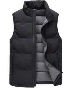 Men Thermal Underwear Vests - Black - View 1