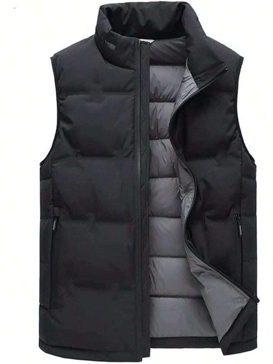 Men Thermal Underwear Vests - Black - View 1