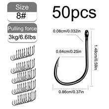 20/50/310pcs Barbed Fish Hooks With Plastic Box Set, Suitable For Saltwater And Freshwater Fishing - Tube Hook - View 17