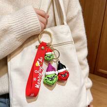 The Grinch 1pc Christmas Keychain Pendant, Christmas Tree Decoration, Car Keychain, Claw Machine Gift, Cake Decor, Bag Charm, Christmas Gift - Multicolor - View 3