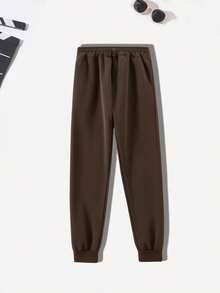 American Street Casual Boys' Racing Graphic Print Sweatshirt And Sweatpants 2-Piece Set, Suitable For Spring/Autumn, School, Shopping, Sports And Other Occasions - Brown - View 7