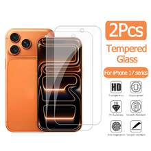 2pcs HD Clear Tempered Glass Screen Protector, Anti-Scratch, Compatible With IPhone 17 Pro Max/17 Pro/Air/17 Series - Clear - View 3