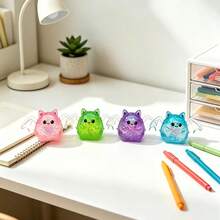 1pc Cartoon Transparent Bat Squishy, Halloween Slow Rebound Soft Squeeze Toy, Fidget Desktop Decor, Children's Holiday Gift - Multicolor - View 4
