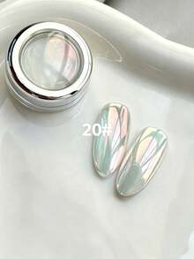 Holographic Nail Powder, Ultra-Fine Mirror Effect Aurora Pigment, Color-Changing Nail Art Powder Sunset Aurora - Multicolor - View 12