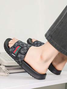 New Men's Beach Slippers, Fashionable Comfortable Soft EVA Sandals, Indoor/Outdoor Versatile - Black - View 5