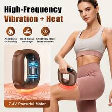 Hailicare Rechargeable Ring‑Shaped Heated Body Massager, Fascia Ring Massager,5 Modes & 5 Intensity Levels 45℃ Constant Temperature Heating, Type‑C Charging Cordless Massage Device With Fixing Strap For Multi‑Area Daily Relaxation - Brown - View 4