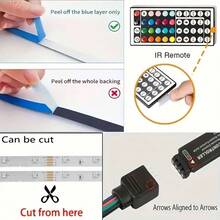 Acosh Neon 5V USB RGB LED Strip Lights, DIY Cuttable With 44 Keys IR Remote, Double-Sided Adhesive Tape, Ambient Lighting For Bedroom, Computer Desk, Multi-Scene Decoration - RGB Strip+44keys Remote - View 7
