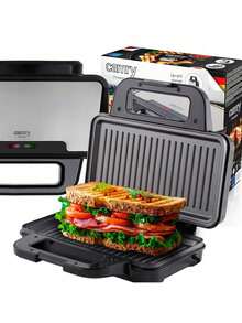 CAMRY Sandwich Maker, Sandwich Toaster, Panini Press - Non-Stick Plates, Compact Design, Cool-Touch Handle - EU E Type Plug(220-240V) - View 11