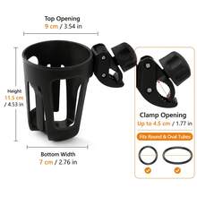Universal Baby Stroller Cup Holder, Suitable For Bicycle, Stroller Storage, 360° Rotating Baby Stroller Cup Holder - Multicolor - View 7