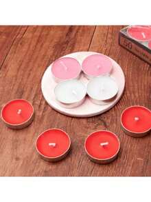 10-30pcs Small Smokeless Tea Light Candles, Romantic Mini Candles, Wax Melt Heater Candles, Odorless And Smokeless, For Birthday Party, Outdoor Wedding, Indoor Dinner Atmosphere - Multicolor - View 10