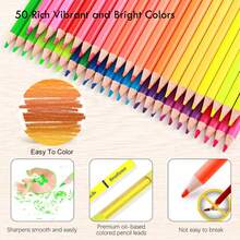 Neon Special Series 50pcs Fluorescent Colored Pencils 3.3mm - 50 Fluorescent Colored Pencils - View 5