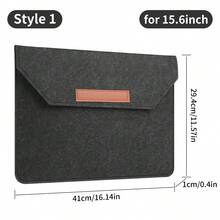 13-15.6 Inch Tablet Laptop Sleeve Bag, Suitable For Neo 13" A3404 Air Pro 13" 15", Felt Protective Case, Portable Travel Office Electronic Accessory - View 11