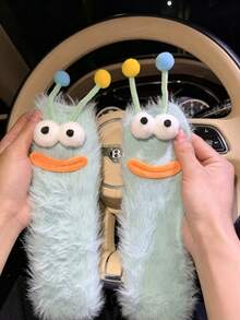 Fun Plush Socks, Adorable Monster-Shaped Warm Socks For Lounging At Home. Thick And Soft Winter Floor Socks, Perfect For Relaxing At Home And Sleeping. - Multicolor - View 3