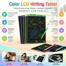 8.5 Inch LCD Electronic Drawing Board - Colorful Erasable Portable With Stylus | School Office Home Note-Taking Christmas Gift - Multicolor - View 2