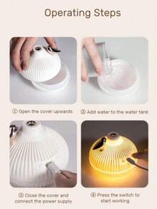 1pc Portable Air Humidifier, 300ml Water Capacity, 2-In-1 Function With LED Night Light, 3 Adjustable Brightness Levels, USB Powered, Suitable For Office Environment, USB Atomizer, Suitable For Valentine's Day Gift, Birthday Gift, Graduation Gift, Office Aromatherapy Humidifier. - Mist - View 7