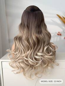 HEYPINK Clip In Hair Extensions 1 Pc Long Synthetic Wavy Curly Hairpieces Layered Soft Invisible For Women Dark Walnut Brown 22 Inch ﻿ - Rust Brown - View 3