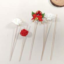 5pcs Christmas Decor Reed Diffuser, Xmas Bow Bell Berry Ornament Aromatherapy Stick, Home Fragrance Air Freshener For Holiday Table Desktop Decor - Multicolor - View 6