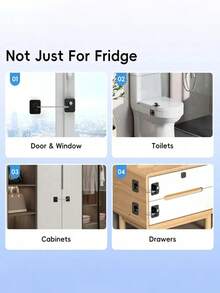 1pc No Drilling Window Locks, Multi-Functional Cabinet/Door/Window/Refrigerator Lock, Home Decor Gift - Multicolor - View 5
