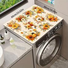 1pc White Sunflower Pumpkin Floral Pattern Kitchen Absorbent Drying Mat, Autumn Pastoral Style, Suitable For Kitchen Countertop, Coffee Machine, Dining Table And Thanksgiving Home Decor - Multicolor - View 9