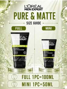 L’Oreal Paris L'Oreal Men's Oil Control Charcoal Dual-Effect Cleanser 50/100ml, Deep Pore Cleansing, Oil Control, Brightening Skin Tone, Suitable For Oily And Sensitive Skin - Men's Oil Control Charcoal Refreshing Dual-action Cleanser - View 4