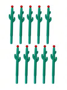 Cactus Shaped Gel Ink Pen 0.5mm Black Ink Fun Pen Bulk Office Supplies Student Neutral Pen - Multicolor - View 10