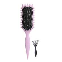 Multi-Color Wet/Dry Dual-Use Shower Hair Comb, Multi-Function Detangling And Parting Comb With Grooved Edge Design, Suitable For Curly And Straight Hair, Bathroom Use, Wet/Dry Hair, Daily Styling, Home, Travel And Daily Hair Care - Multicolor - View 11