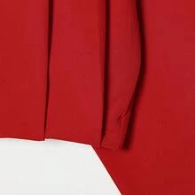Women's Fashion Autumn Aviator Jacket, Stand Collar Zipper Jacket, Solid Color Pleated Street Style Casual Loose Short Jacket - Red - View 9