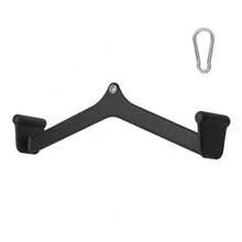 LAT Pulldown Attachment, Cable Machine Rowing V-Bar Attachment, Tricep Pull Down Bar, Back Strength Training Rubber Coated Handle Grip, Bicep Curl Tricep Lat Pulldown Bar For Home Gym Fitness - Middle Inside Handle - View 8