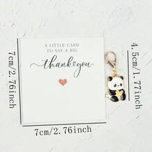 9pcs Cute Panda Keychain, With Thank You Card, Positive Support Gift, Universal Holiday Small Gift, Perfect Gift For Panda Lovers, Decorative Pendant - Multicolor - View 6