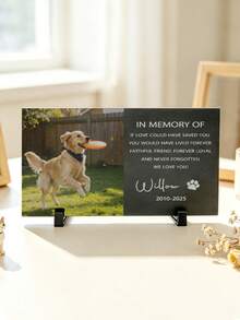 Personalized Pet Memorial, Customized Pet Memorial Stone, Pet Tombstone With Photo, Pet Tombstone, Pet Memorial Gift, Dog Sympathy Gift - Multicolor - View 8