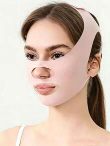 1pc Minimalist Women's V-Face Lifting Sleep Mask, Suitable For Day And Night Home Wear,Available In 3 Styles - Multicolor - View 11