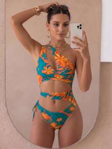 Women T-Shirts - Lake Blue + Orange - View 1