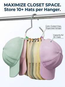 6Pcs Metal Over Door Hooks Non-Slip Hangers For Baseball Caps Handbags Scarves Belts Coats Storage Organizer Closet Rack Space-Saving Wall Mount Hook Set For Home Bedroom Door - Multicolor - View 2