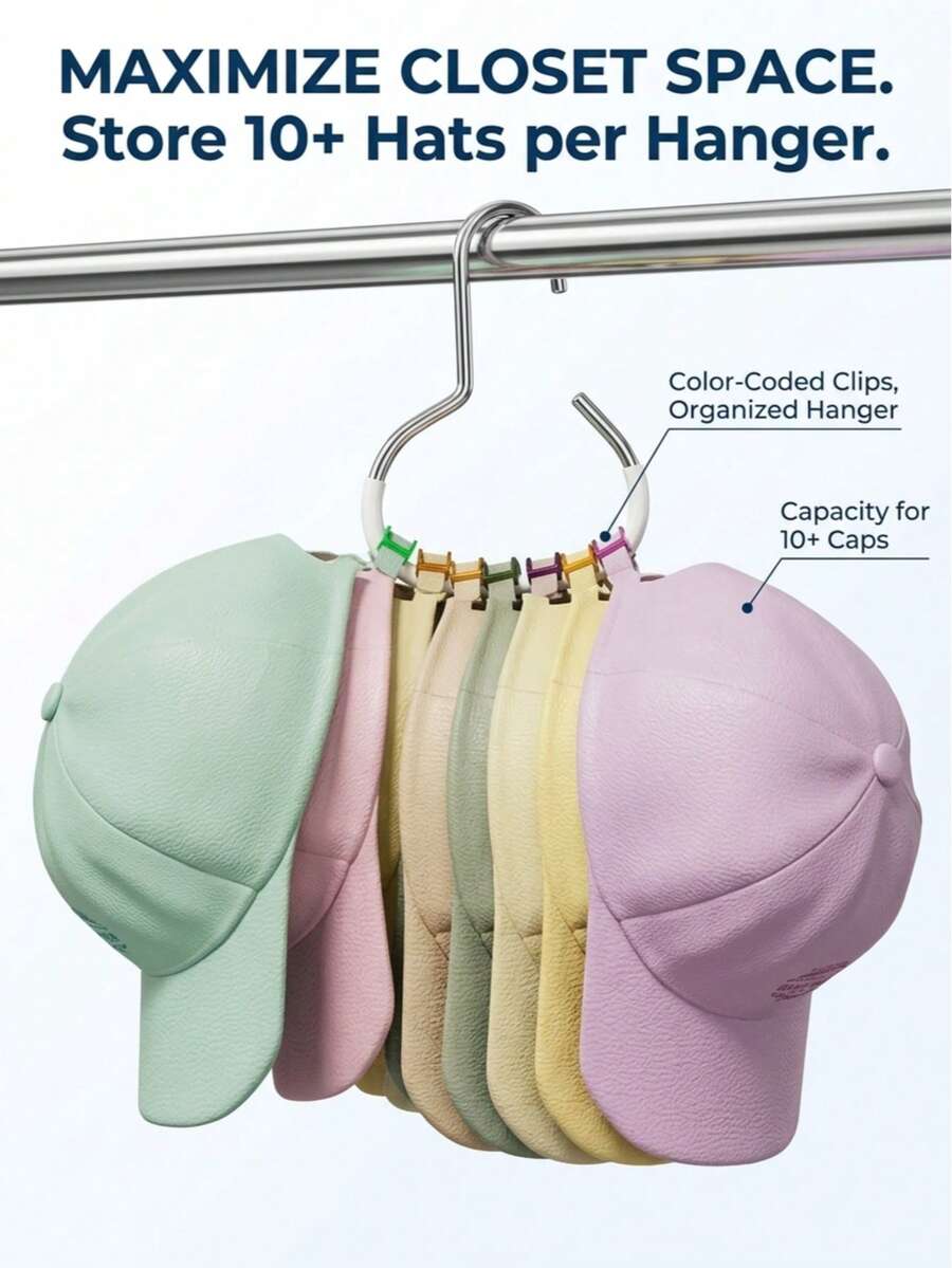 6Pcs Metal Over Door Hooks Non-Slip Hangers For Baseball Caps Handbags Scarves Belts Coats Storage Organizer Closet Rack Space-Saving Wall Mount Hook Set For Home Bedroom Door
