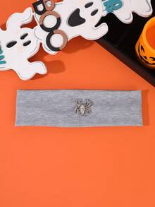 1pc Personalized Metal Spider Wide Elastic Hairband, Comfortable Halloween Theme Outfit Party Decoration Headband - Multicolor - View 14