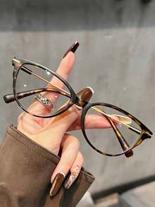 1 Pair Women's Vintage Cat Eye Frame Fashion Glasses, Slim Small Frame ...