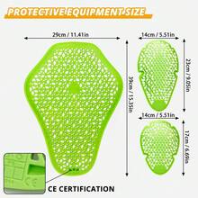 1 Piece Of Green Motorcycle Protection Gear Lnsert In Protective Gear Knight Chest And Back Protective Gear Motorcycle Knee And Elbow Pads Outdoor Sports Protective Gear Rider Gift - A - View 2