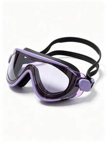 361degree 1pc 361° Large Frame Wide View HD Anti-Fog Waterproof Leakproof Swim Goggles For Women Men Adult, With Portable Storage Case, Pool Beach Swimming Gear - Grey-purple - View 11