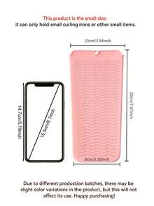 1pc Portable Double-Layer Silicone Heat-Resistant Mat With Storage Bag, Suitable For Hair Straightener And Curling Iron, Hair Styling Tool Travel Storage Bag, Bedroom And Bathroom Organizer, Travel Essential - Multicolor - View 4
