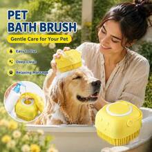 Silicone Pet Bath Brush, Candy Color Soft Massage Brush, Suitable For Dogs And Cats, Deep Cleaning Bathing Tool, Practical Pet Grooming Shower Accessory, Suitable For Small And Medium Pets, Dog Essentials, Kitten Supplies, Dog Grooming Supplies, Dog Accessories - Multicolor - View 5