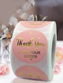500pcs Thank You Stickers, Suitable For Gift Wrapping, Envelopes, Cards And DIY Decoration. Sealed Packaging Stickers, Used For Gift Envelope Packaging And Decoration - Multi-color - View 3