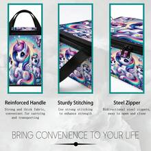 Multi-Size Multi-Pattern Cartoon Print Foldable Storage Box With Zipper Handle, Upgraded Fabric Large Capacity Organizer Bin For Wardrobe, Dorm, Underbed, Clothes, Bedding, Toys, Miscellaneous Items, Home Moving And Organization - Multi-color - View 9