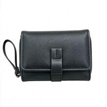 Minimalist Contrast Color Short Wallet For Women, Multi-Slot Large Capacity Card Holder, Zipper Coin Purse - Multicolor - View 8