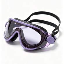 361degree 1pc 361° Large Frame Wide View HD Anti-Fog Waterproof Leakproof Swim Goggles For Women Men Adult, With Portable Storage Case, Pool Beach Swimming Gear - Grey-purple - View 5
