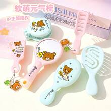 San-X Rilakkuma Relaxing Bear Officially Licensed Cartoon Massage Comb, Cute Portable Universal Smooth Easy-To-Manage Daily Hairbrush - Multicolor - View 9